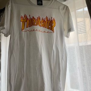 Thrasher flame white shirt